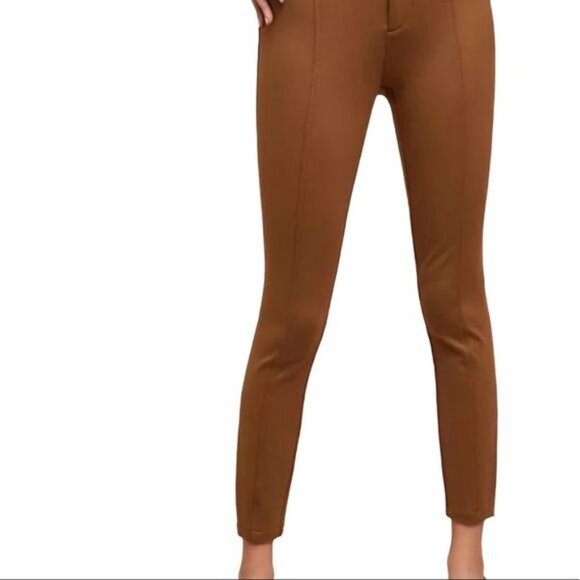 Anthropologie Essential Slim Knit Trousers-Brown Size 6 NWOT - Picture 3 of 7